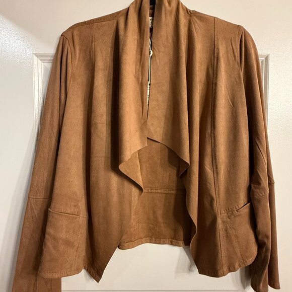 Max Studio Suede Western Open Jacket - Picture 1 of 5